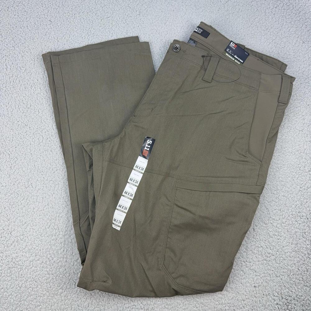 5.11 Tactical Pants Mens 44x34 Brown Stretch Khakis Workwear Utility Pockets